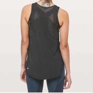 LULULEMON Sculpt Tank II Black Mesh -- Size 6